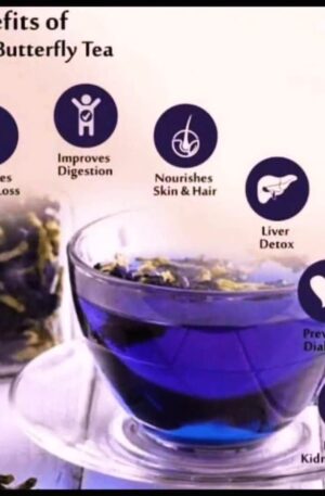 blue butterfly tea