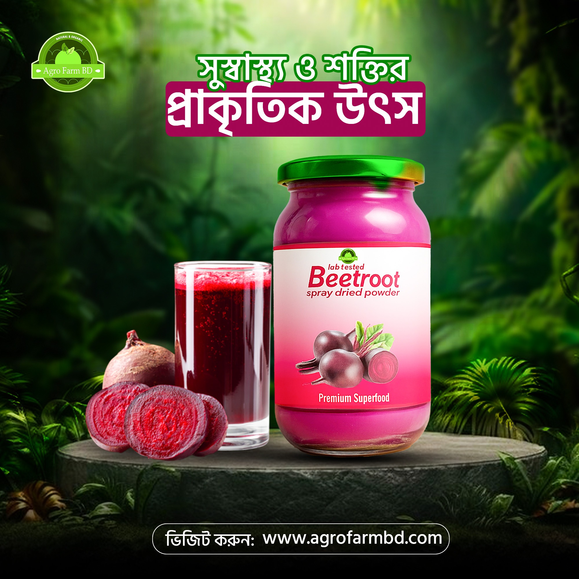 স্প্রে ড্রাইড বিটরুট পাউডার । Spray Dried Beetroot Powder